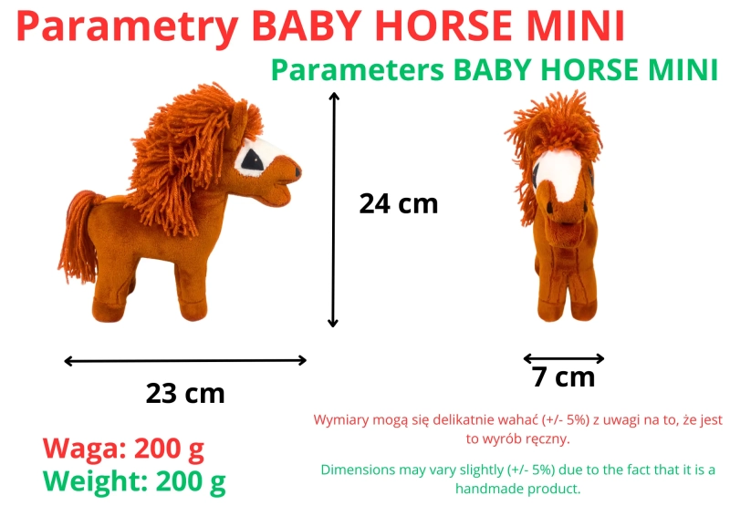 BABY HORSE MINI - Kasztanowaty z irokezem