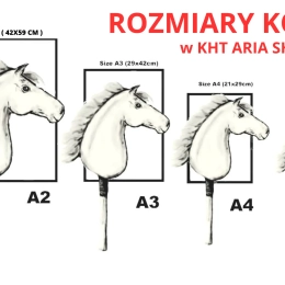 WYSYŁKA NATYCHMIASTOWA - Zestaw 5 - hobby horse A4 z krótkim kijem, cordeo, brelok
