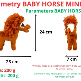 BABY HORSE MINI - Kasztanowaty z irokezem
