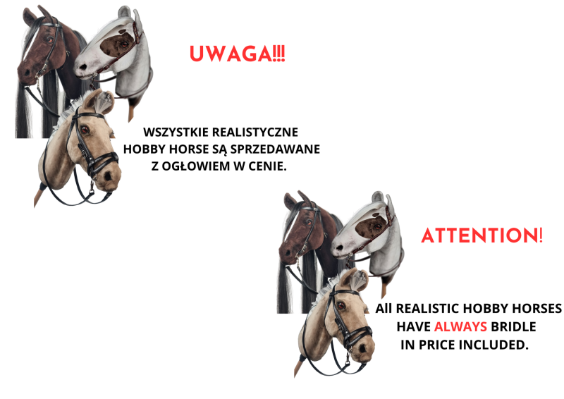 REALISTYCZNY HOBBY HORSE – BIAŁY/BIAŁA