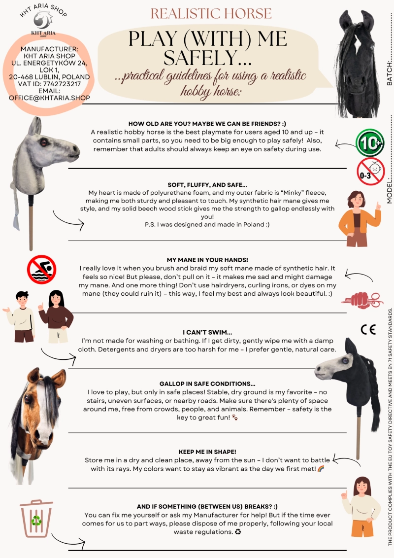 REALISTYCZNY HOBBY HORSE – BIAŁY KOŃ ARABSKI