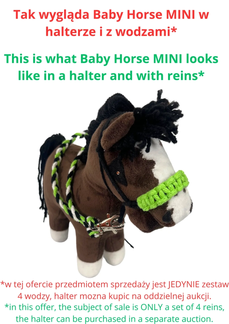 AKCESORIA - ZESTAW 4-RECH SZTUK WODZY dla baby horse MINI