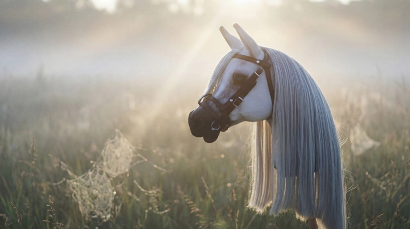 REALISTYCZNY HOBBY HORSE – BIAŁY KOŃ ARABSKI