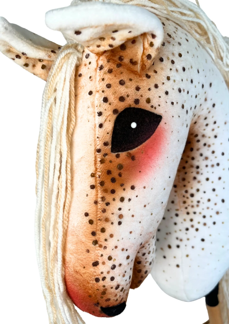 UJEŻDŻENIOWY hobby horse - Biało - brązowy TARANT A3