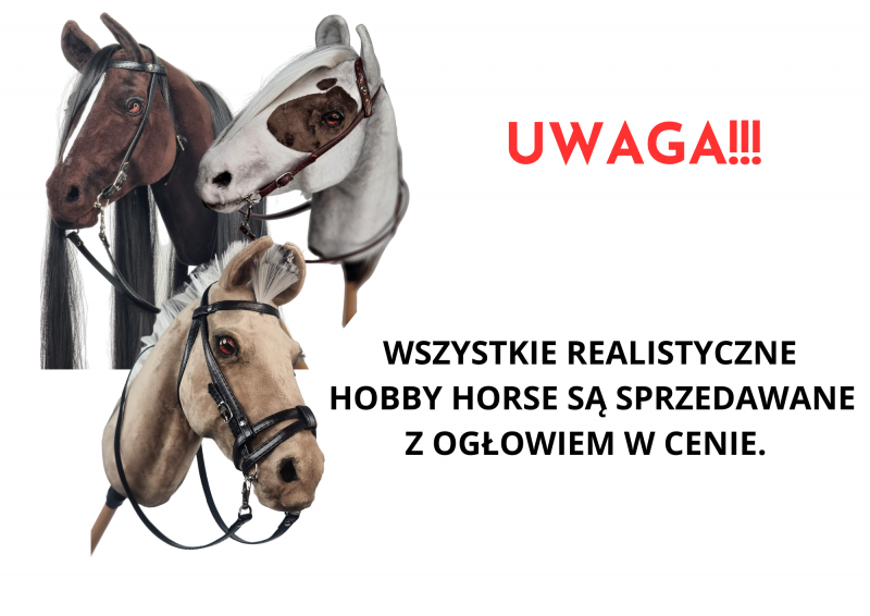 REALISTYCZNY HOBBY HORSE – KARY/CZARNA GRZYWA/ŁATKA NAD OKIEM