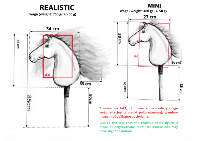 Szyty kantar z futerkiem dla hobby horse realistik