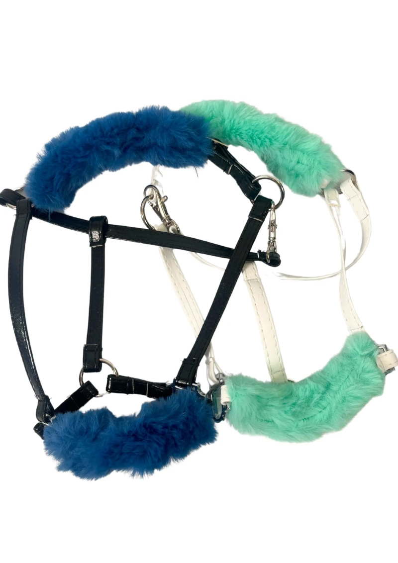 Szyty kantar z futerkiem dla hobby horse
