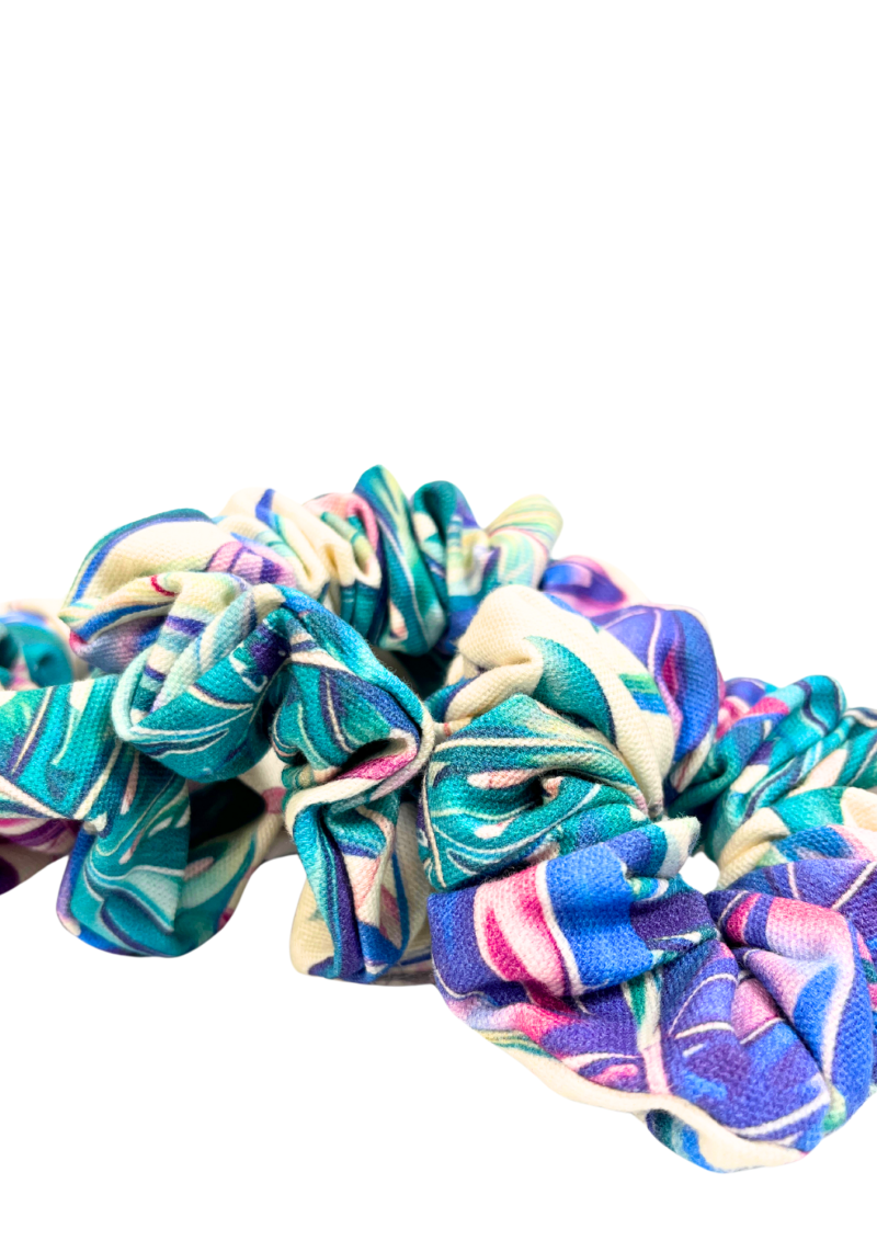 ZESTAW 3 gumki scrunchie  Mint - XXL, L, M