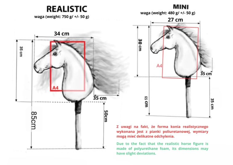 REALISTYCZNY HOBBY HORSE – CIEMNY KASZTAN/BALEJAŻ/ŁATKA