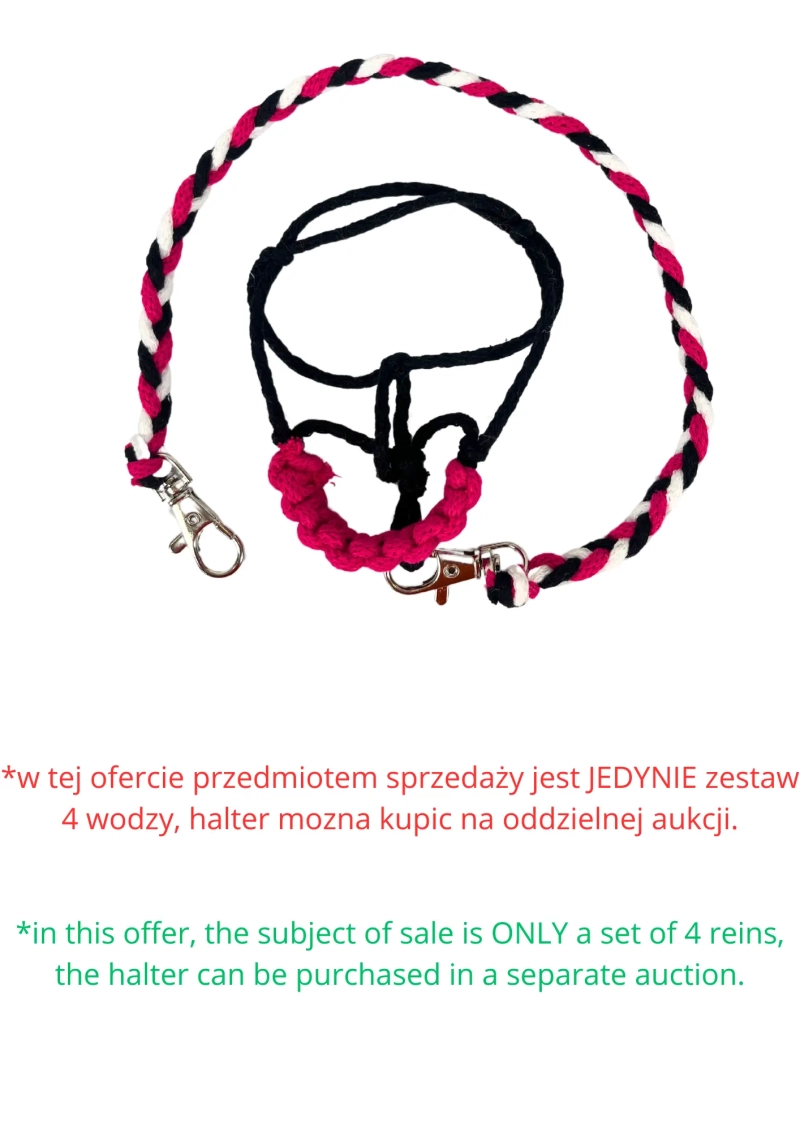 AKCESORIA - ZESTAW 4-RECH SZTUK WODZY dla baby horse MINI
