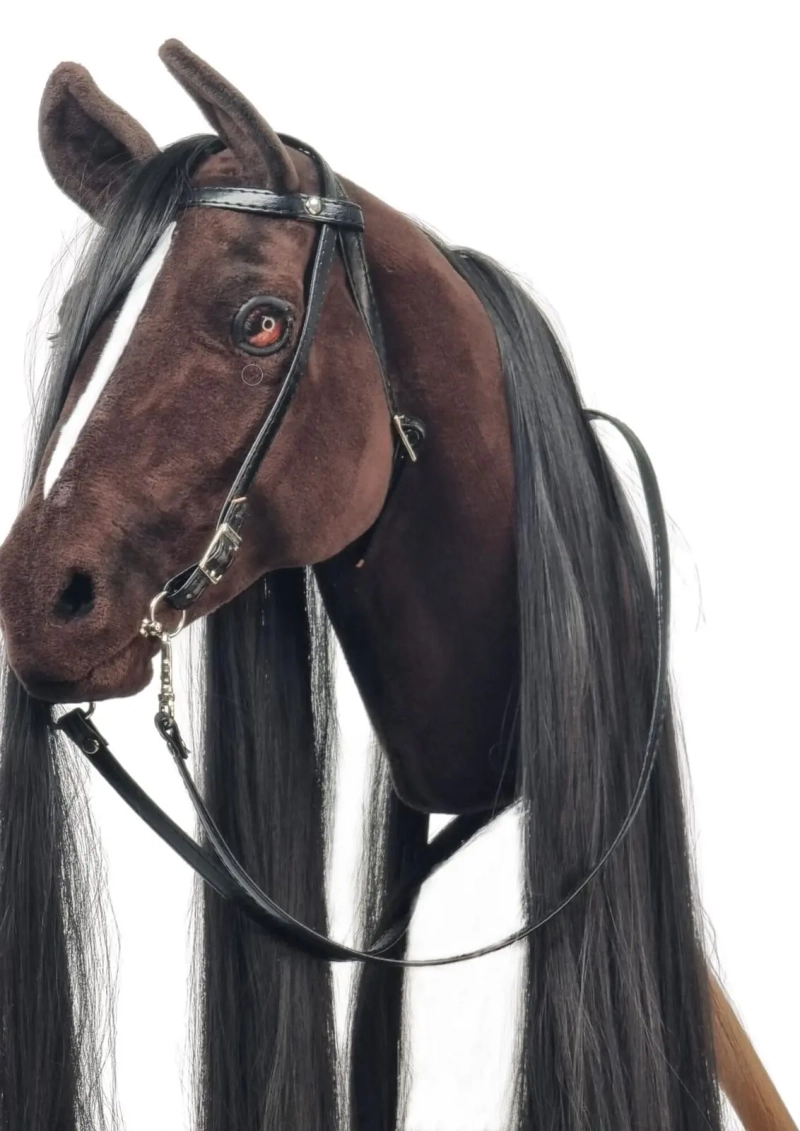 REALISTYCZNY HOBBY HORSE – CIEMNY KASZTAN/CZARNA/ŁATKA