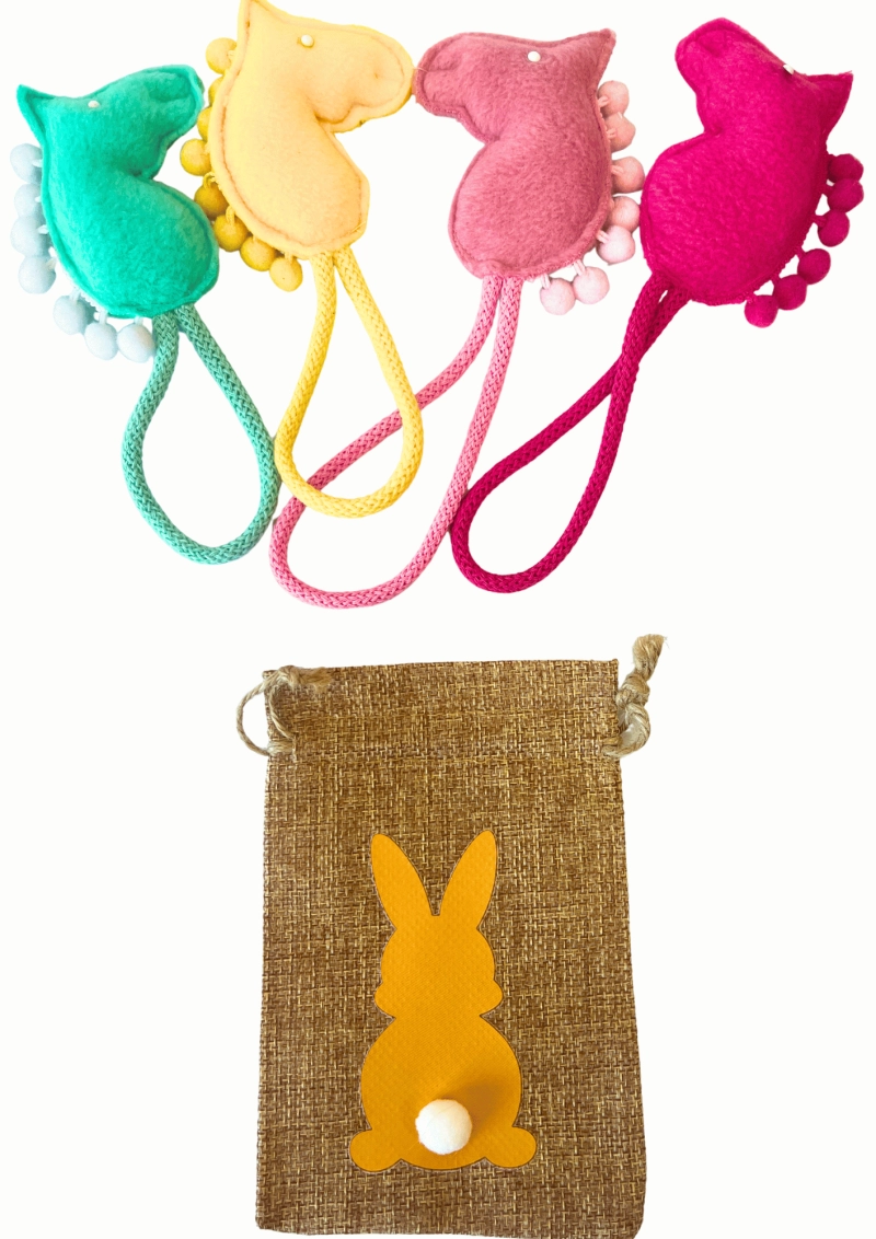 BOX WIELKANOCNY - 3 woreczki z zawartością+naklejki+słodycze