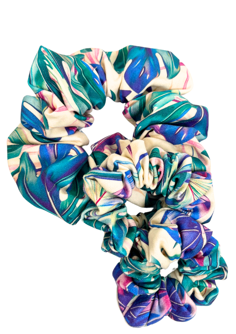 ZESTAW 3 gumki scrunchie  Mint - XXL, L, M