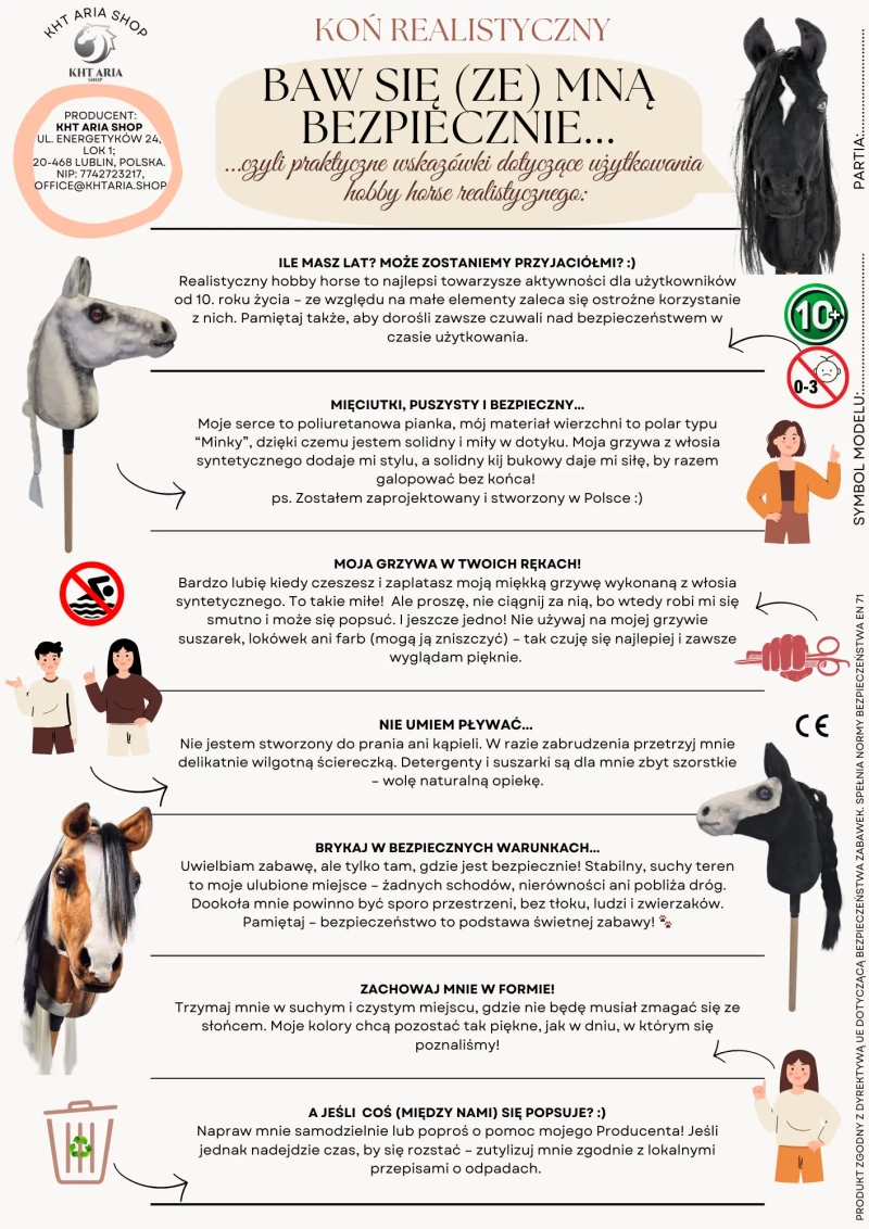 OKAZJA - REALISTYCZNY HOBBY HORSE – KASZTAN/RUDA A3/mała wada