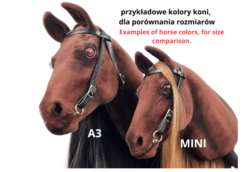 REALISTIC HOBBY HORSE – DARK CHESTNUT/BALAYAGE MANE/PATCH