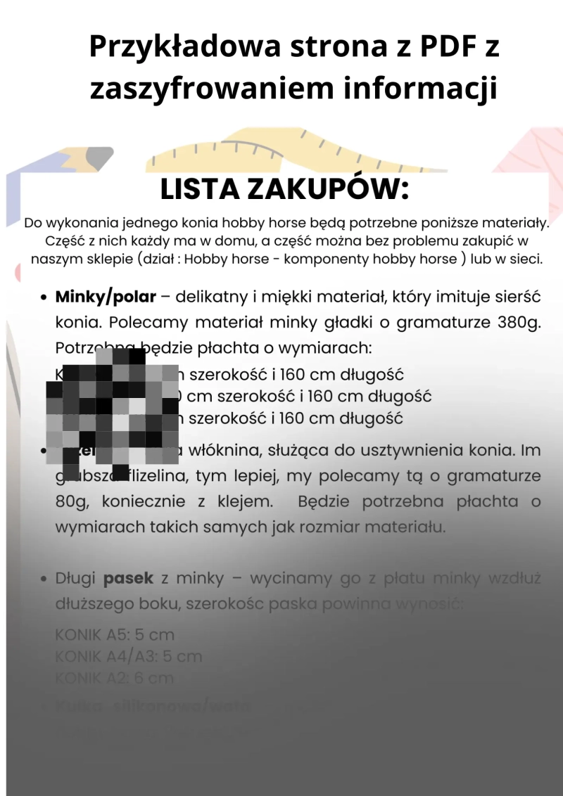 PRODUKT CYFROWY - Kompleksowa instrukcja jak wykonać konia hobby horse metodą szycia ręcznego