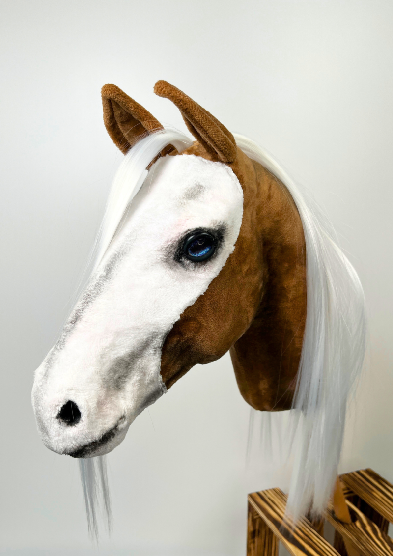 REALISTYCZNY HOBBY HORSE – PALOMINO - BIAŁY/BIAŁA