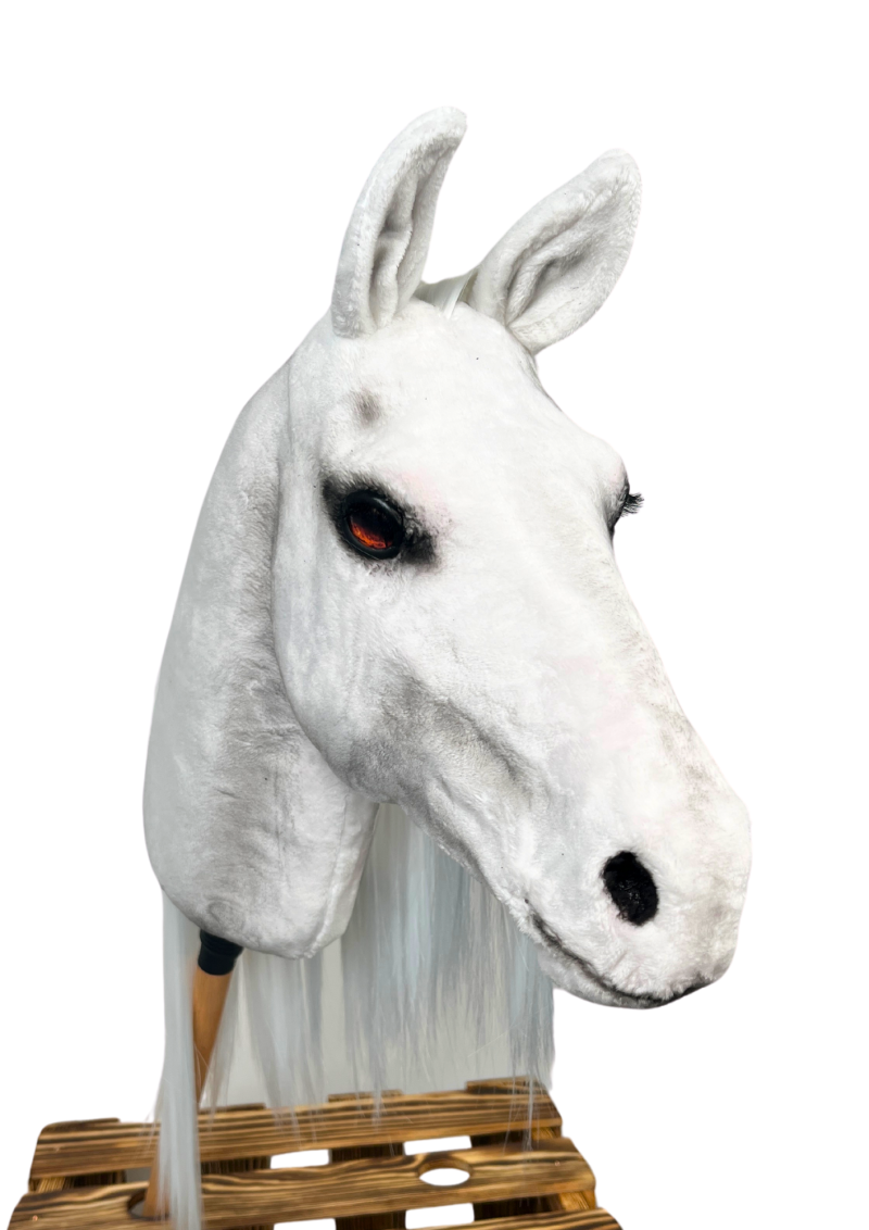 REALISTYCZNY HOBBY HORSE – BIAŁY/BIAŁA