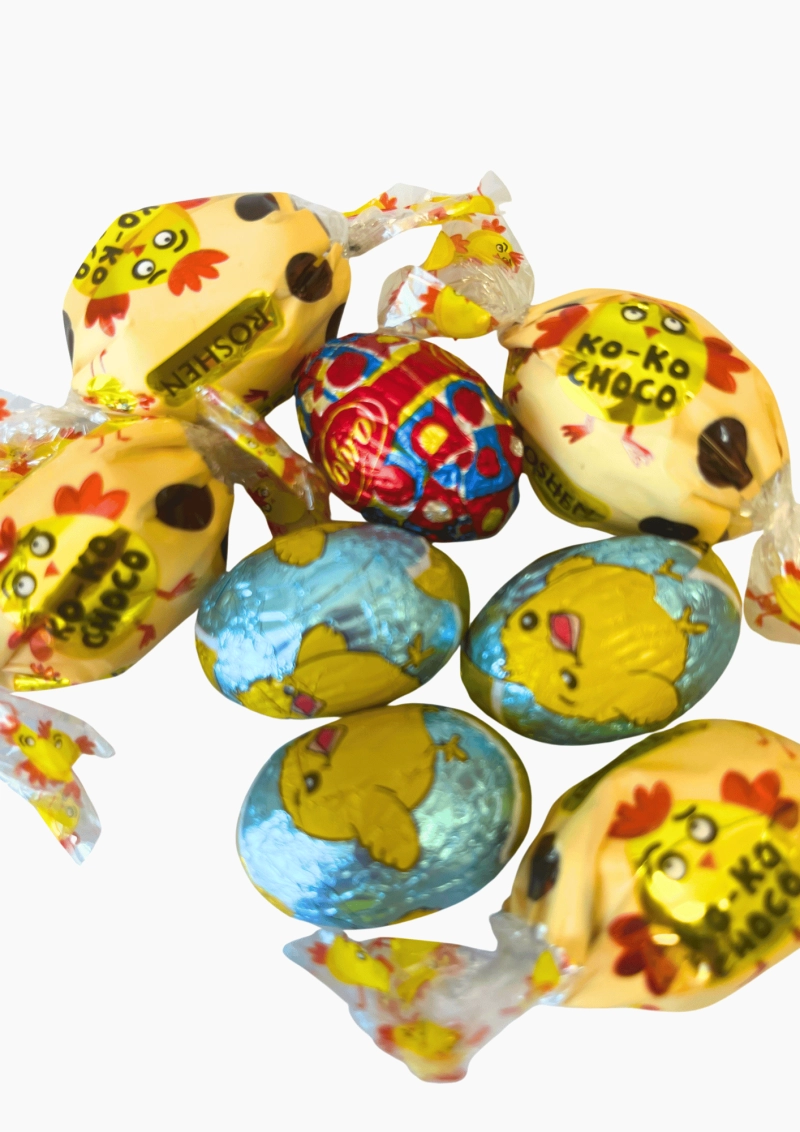 BOX WIELKANOCNY - 3 woreczki z zawartością+naklejki+słodycze