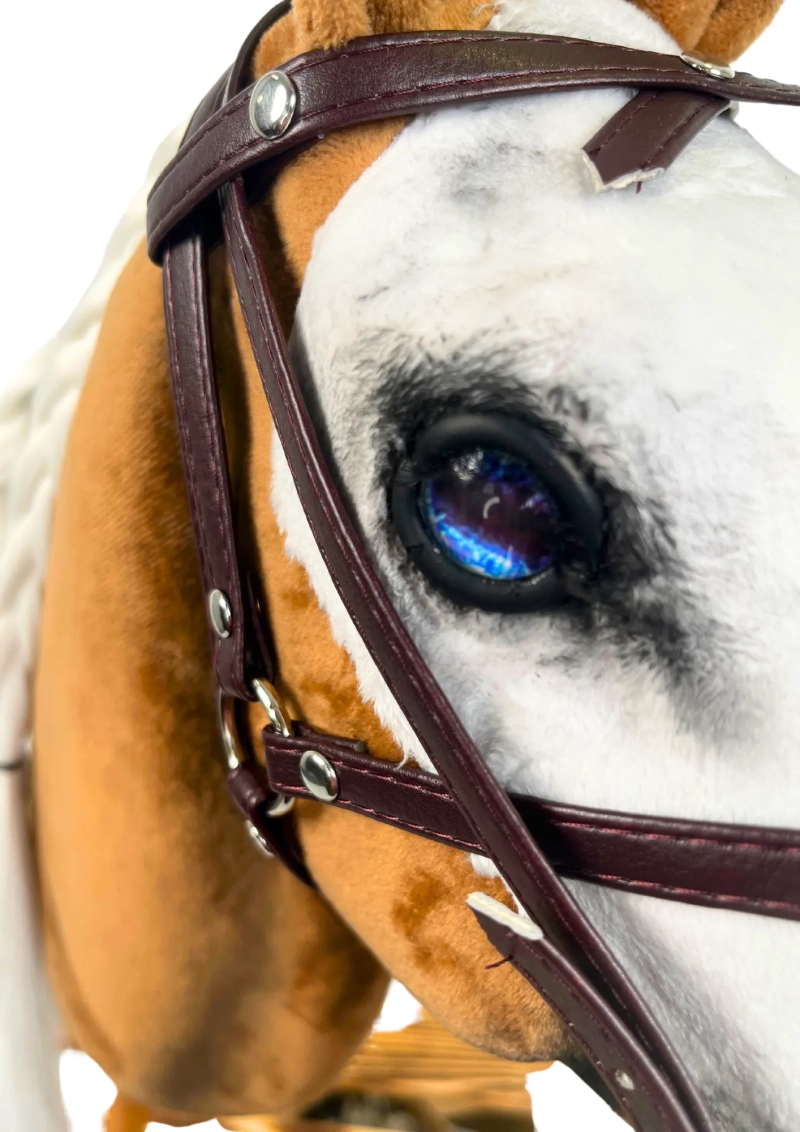 REALISTYCZNY HOBBY HORSE – PALOMINO - BIAŁY/BIAŁA