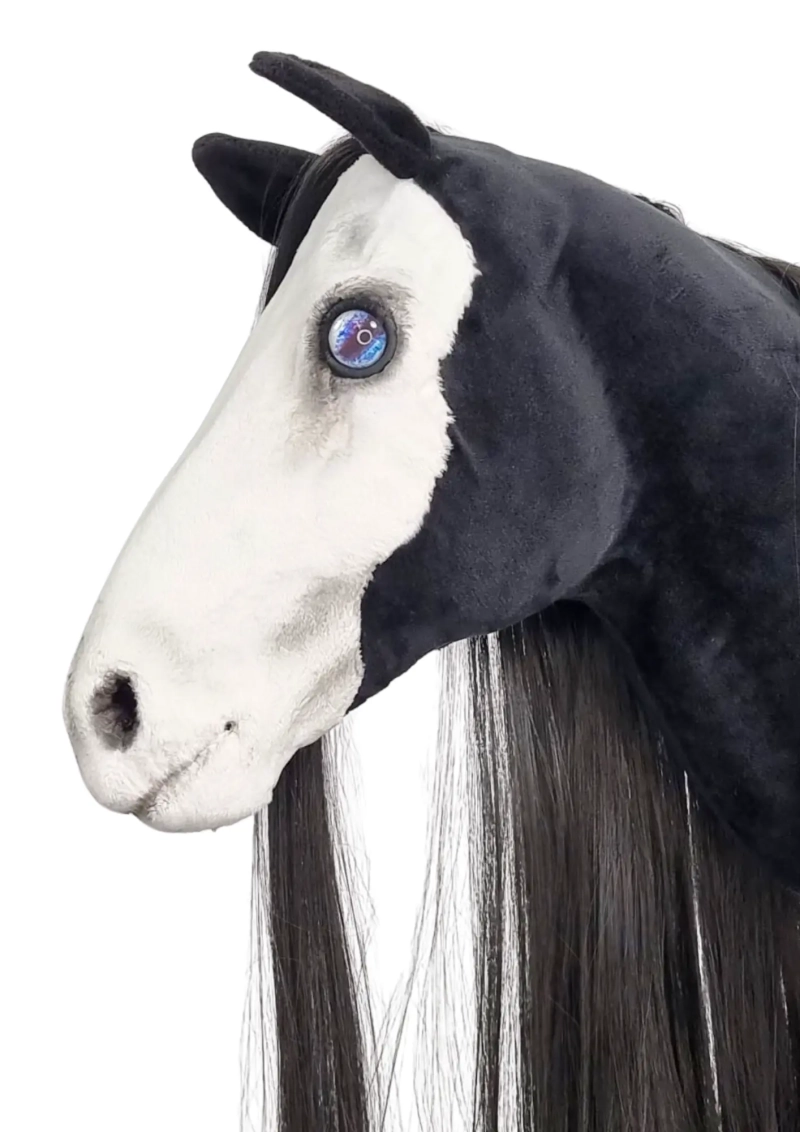 REALISTYCZNY HOBBY HORSE – CZARNO-BIAŁY/CZARNA