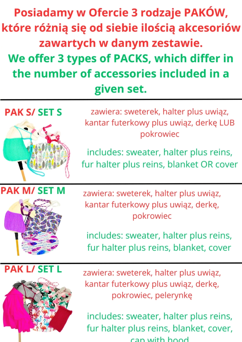 PAK AKCESORIÓW "S"–    6 elementów