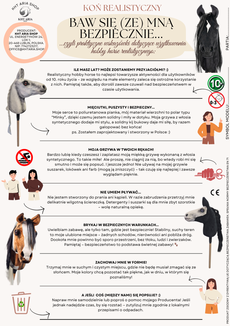 REALISTYCZNY HOBBY HORSE – CIEMNY KASZTAN/BALEJAŻ/ŁATKA