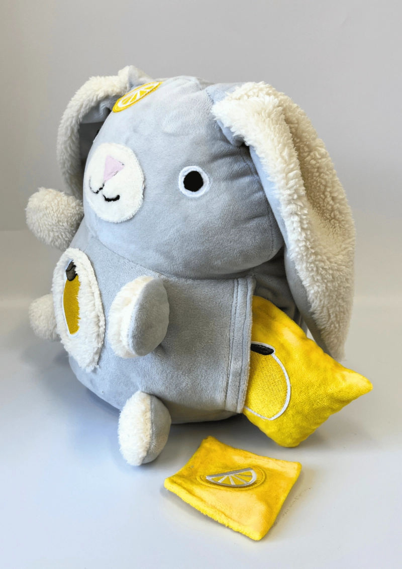 Cytrynowy KRÓLIK (w słoiku) - pachnący pluszak z opcją podgrzewania