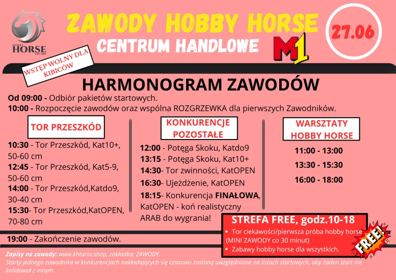 Pakiet startowy: Zawody RADOM/CENTRUM HANDLOWE M1 - 27.06