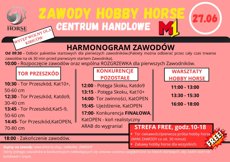 Pakiet startowy: Zawody RADOM/CENTRUM HANDLOWE M1 - 27.06