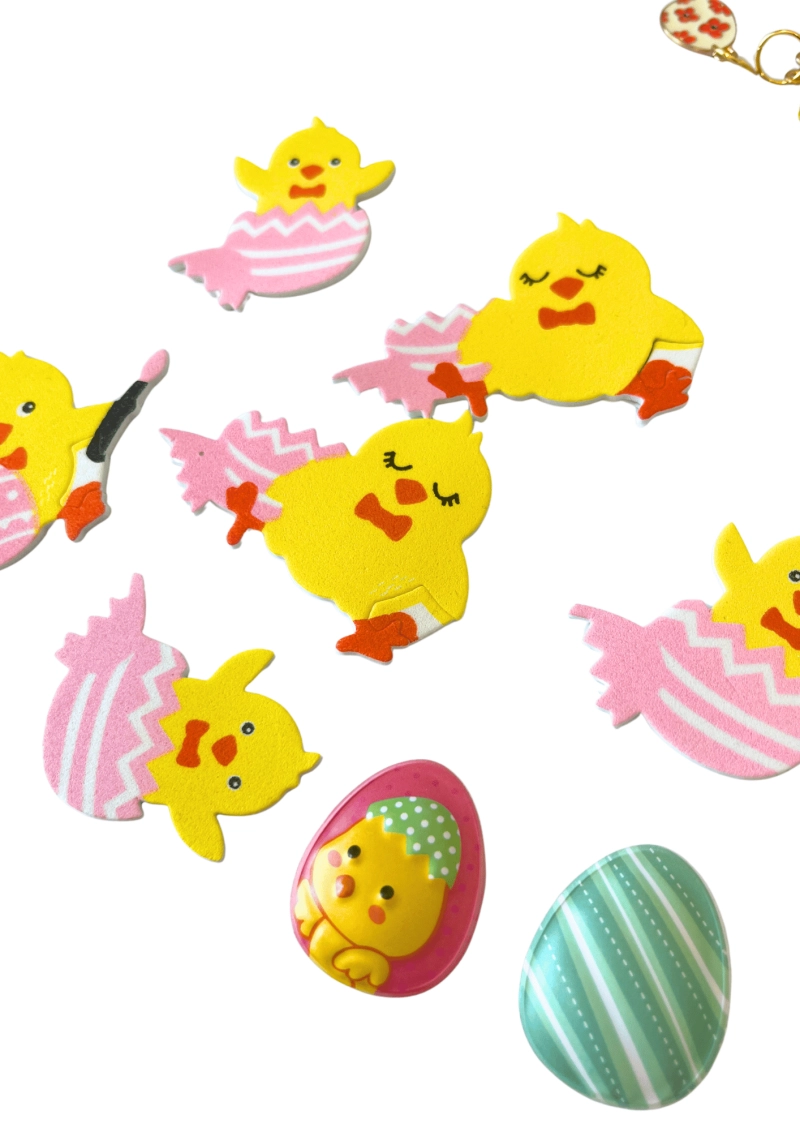 BOX WIELKANOCNY - 3 woreczki z zawartością+naklejki+słodycze