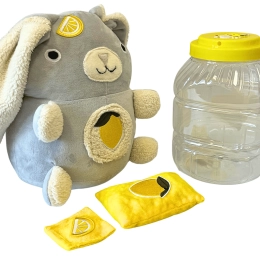 Cytrynowy KRÓLIK (w słoiku) - pachnący pluszak z opcją podgrzewania