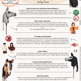 REALISTYCZNY HOBBY HORSE – BIAŁY KOŃ ARABSKI