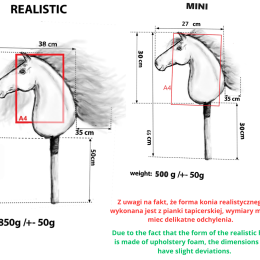 REALISTYCZNY HOBBY HORSE – KARY/CZARNA GRZYWA/ŁATKA NAD OKIEM