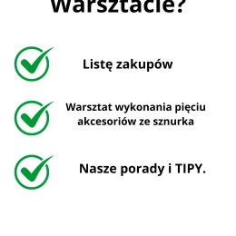 WARSZTAT 1 - Nauka samodzielnego wykonywania akcesoriów ze sznurka. Poziom trudności: ŁATWY.