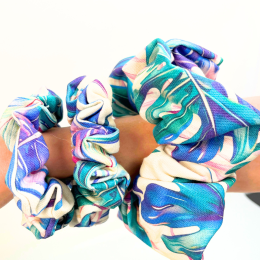 ZESTAW 3 gumki scrunchie  Mint - XXL, L, M