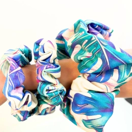 ZESTAW 3 gumki scrunchie  Mint - XXL, L, M