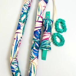 WAŁKI DO KRĘCENIA WŁOSÓW NA SUCHO Mint - wałek długi , wałek na grzywkę, 2xscrunchie