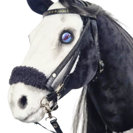 REALISTYCZNY HOBBY HORSE – CZARNO-BIAŁY/CZARNA