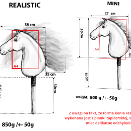 REALISTYCZNY HOBBY HORSE – GNIADOSROKATY/CZARNO-BIAŁA GRZYWA/ŁATKI