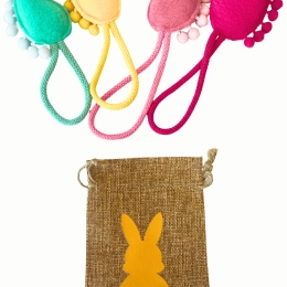 BOX WIELKANOCNY - 3 woreczki z zawartością+naklejki+słodycze