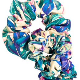 ZESTAW 3 gumki scrunchie  Mint - XXL, L, M