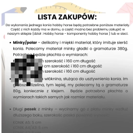 PRODUKT CYFROWY - Kompleksowa instrukcja jak wykonać konia hobby horse metodą szycia ręcznego