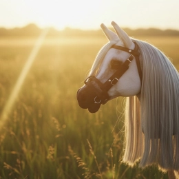 REALISTYCZNY HOBBY HORSE – BIAŁY KOŃ ARABSKI