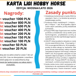 Karta Ligi HOBBY HORSE. Liga wiosenno-letnia: 18.04-28.08