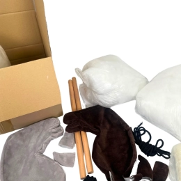 BOX DO SAMODZIELNEGO WYKOŃCZENIA - z wyszytymi głowami koni - NA 2 KONIE - ROZMIAR A5