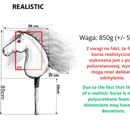 REALISTYCZNY HOBBY HORSE – BIAŁY KOŃ ARABSKI