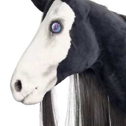 REALISTYCZNY HOBBY HORSE – CZARNO-BIAŁY/CZARNA