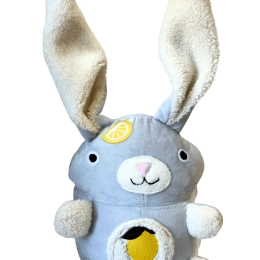 Cytrynowy KRÓLIK (w słoiku) - pachnący pluszak z opcją podgrzewania