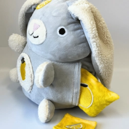 Cytrynowy KRÓLIK (w słoiku) - pachnący pluszak z opcją podgrzewania